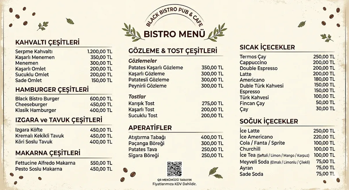 Black Bistro Pub & Cafe, Şile