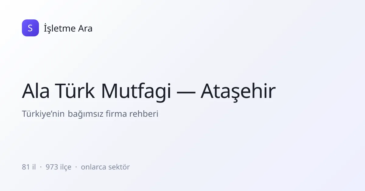Ala Türk Mutfagi, Ümraniye