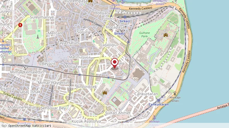 Adamar Hotel konumunu gösteren harita