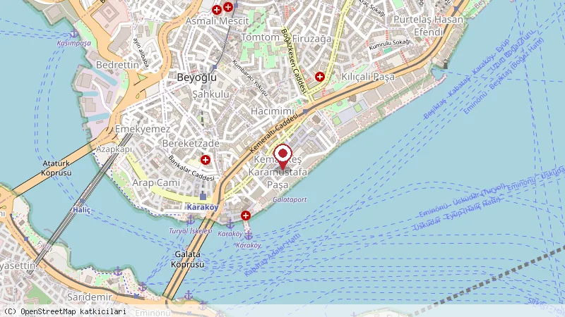 Andrea Karaköy konumunu gösteren harita