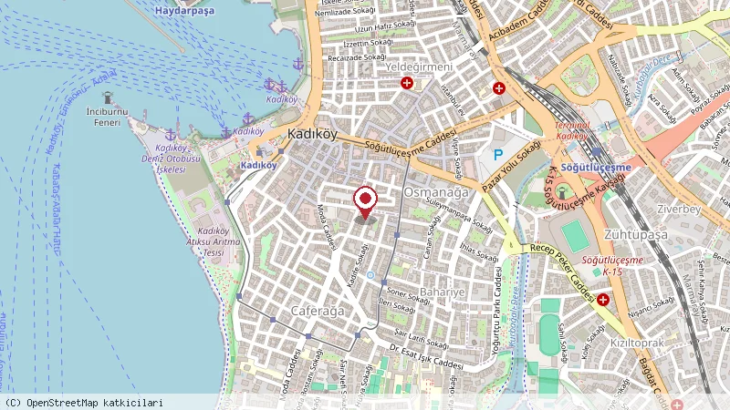 Bahariye konumunu gösteren harita