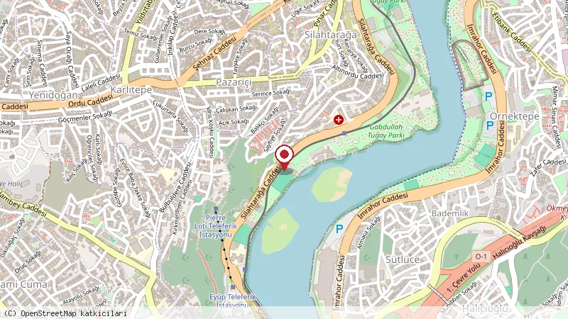 Bahariye Mevlevihanesi konumunu gösteren harita