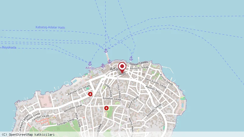 Büyükada Çınar Hotel konumunu gösteren harita