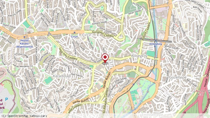 Cadde Katık Alibeyköy konumunu gösteren harita