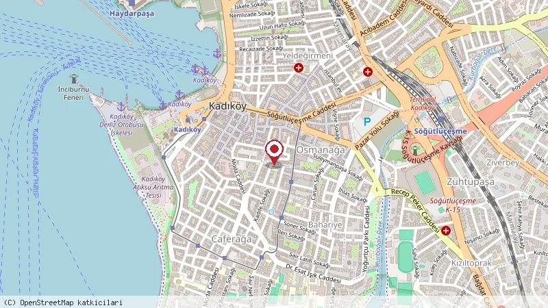 Cadıköy konumunu gösteren harita