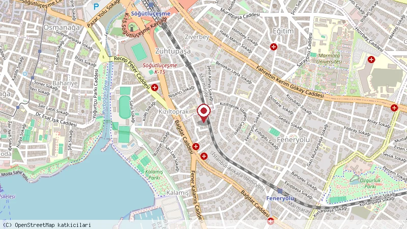 Fatima Sadiye Toptani konumunu gösteren harita