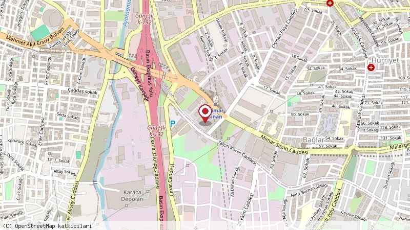 G Tower Furnished Apartment Rentals konumunu gösteren harita