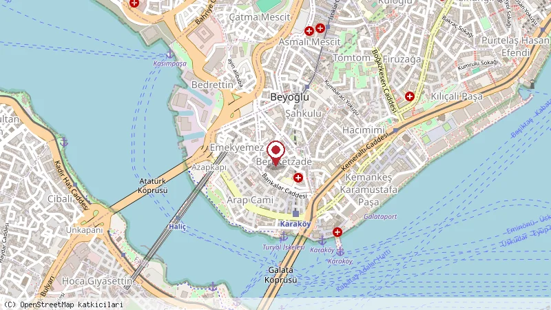 Galata Hill konumunu gösteren harita
