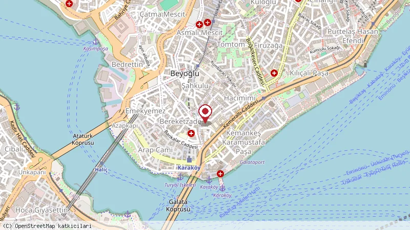 Galata Kitchen konumunu gösteren harita