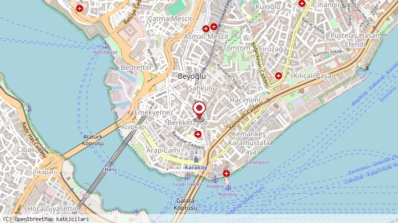 Galata Kiva konumunu gösteren harita