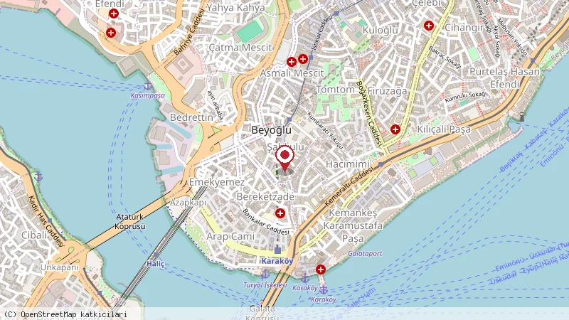 galata life konumunu gösteren harita
