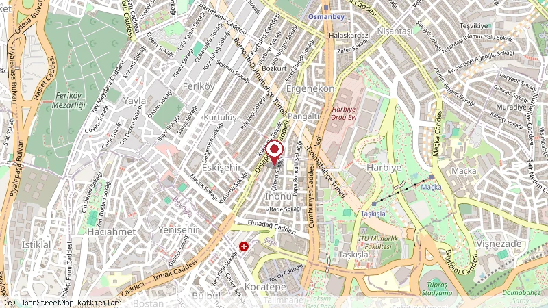 Hampton by Hilton Istanbul Sisli konumunu gösteren harita