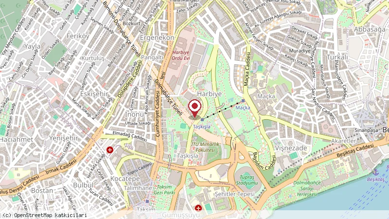 Hilton Istanbul Bosphorus konumunu gösteren harita