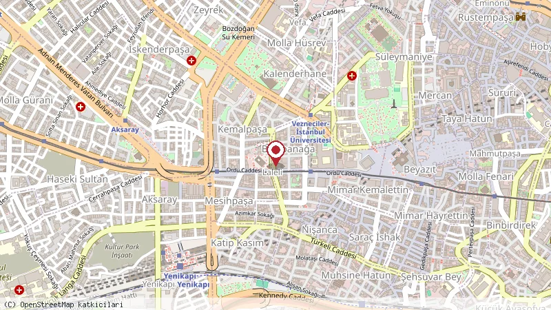 Hotel Pisa konumunu gösteren harita