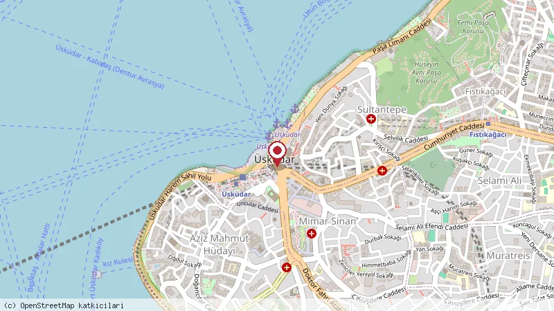 III. Ahmed Çeşmesi (Üsküdar) konumunu gösteren harita