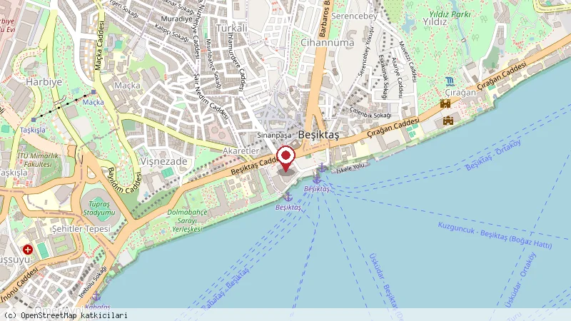 İstanbul Deniz Müzesi konumunu gösteren harita