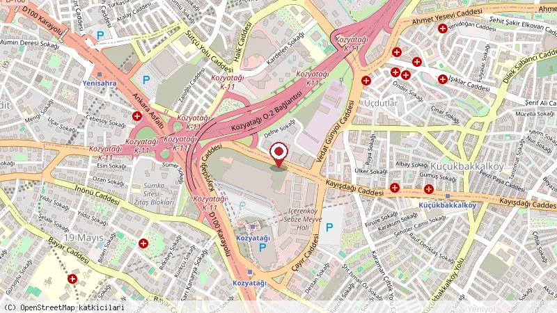 Istanbul Marriott Hotel Asia konumunu gösteren harita