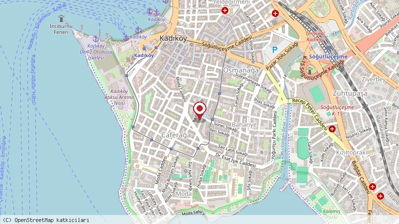 Kahve Bahane Kültür Cafe konumunu gösteren harita