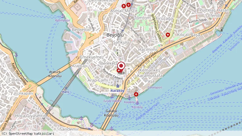 Konak Cafe konumunu gösteren harita