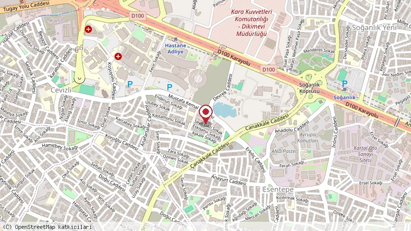 Kuşhane Restaurant Cafe konumunu gösteren harita