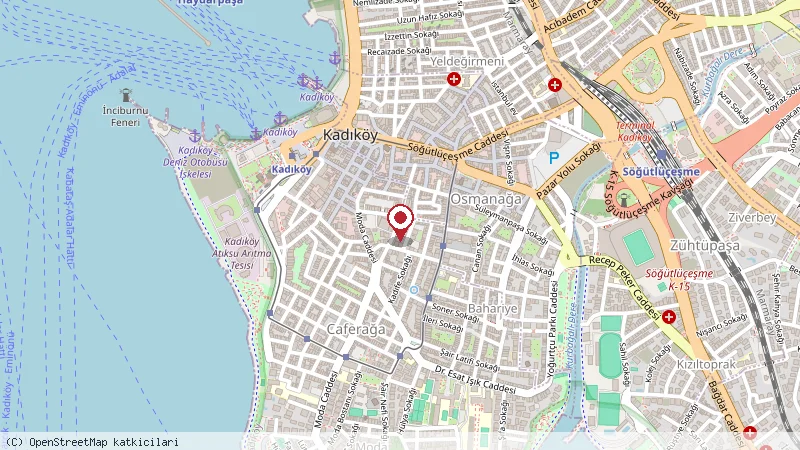 Mathilda's Coctail Bar & Kitchen konumunu gösteren harita