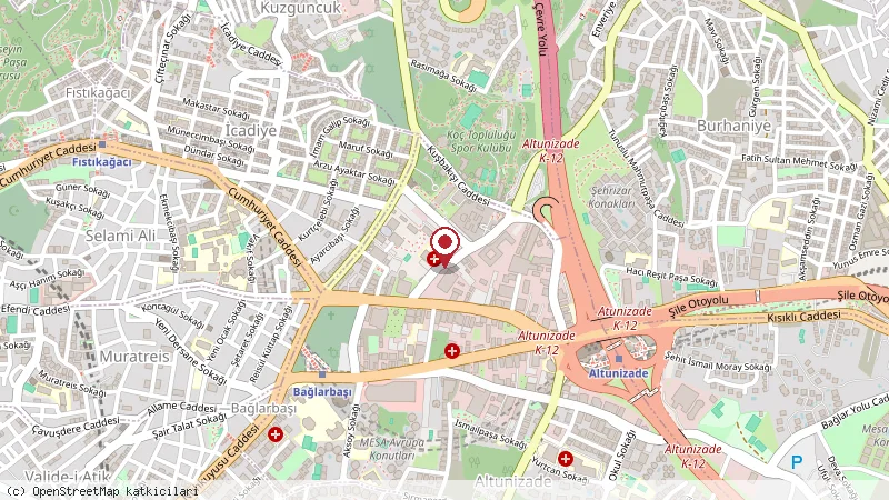 Mercure Istanbul Altunizade konumunu gösteren harita