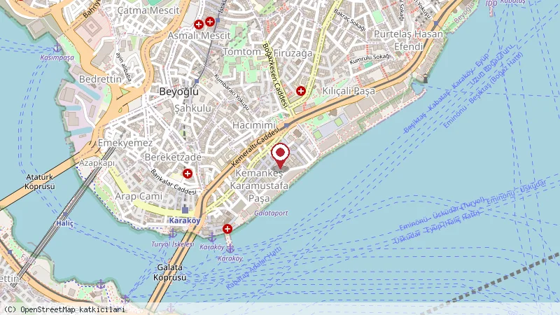 Nabu Hotel Karaköy konumunu gösteren harita