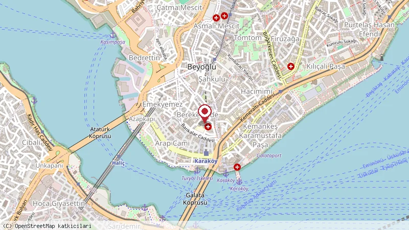 Nardis Jazz Bar konumunu gösteren harita