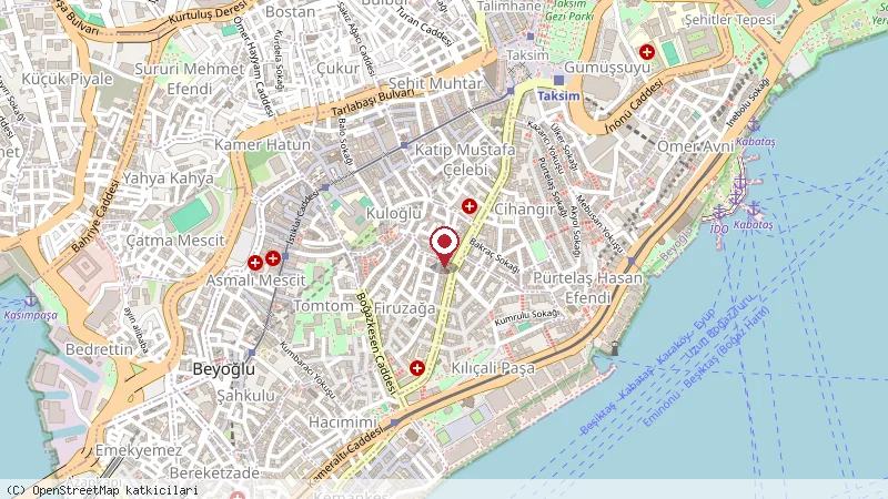 Orka Taksim konumunu gösteren harita