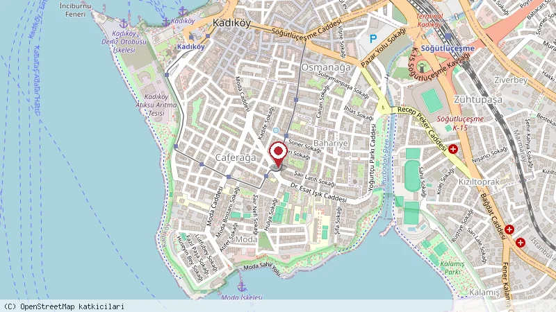 Pasha Otel konumunu gösteren harita