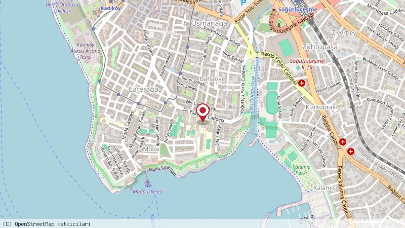 Pizzeria Il Pellicano konumunu gösteren harita