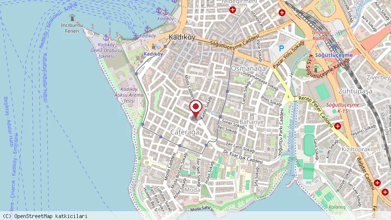 Rafine Espresso Bar konumunu gösteren harita