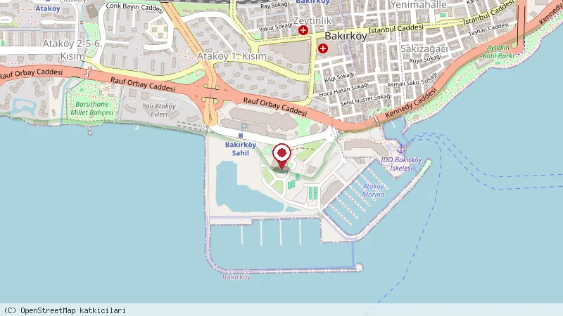 Sheraton İstanbul Ataköy Hotel konumunu gösteren harita