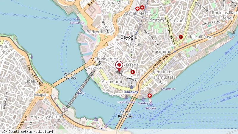 The Galata Glory Hotel konumunu gösteren harita