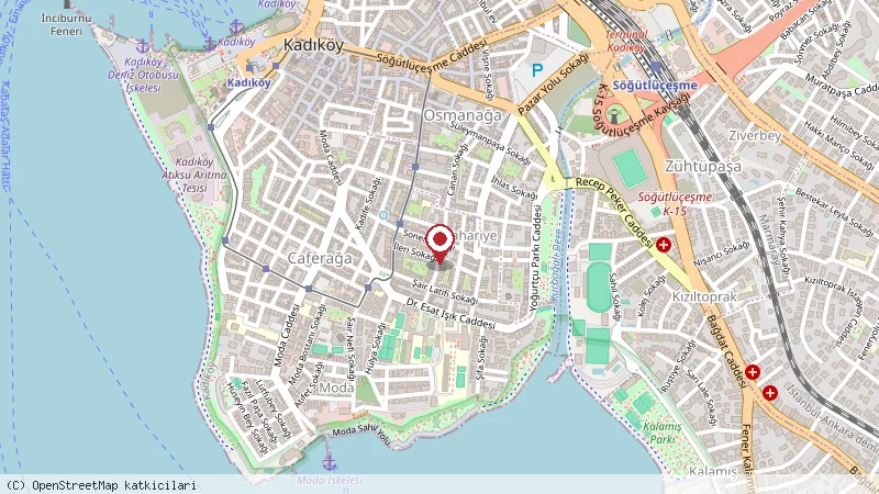 Urban Roastery konumunu gösteren harita