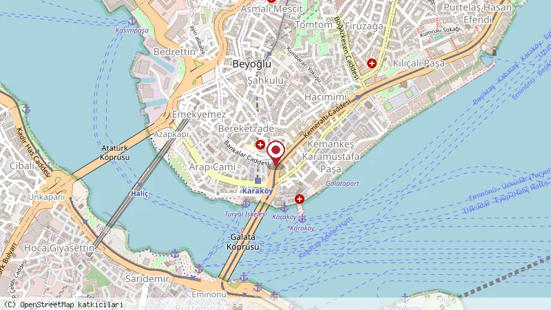 Vita Suites Karakoy konumunu gösteren harita