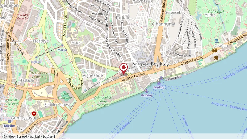 W Hotel konumunu gösteren harita