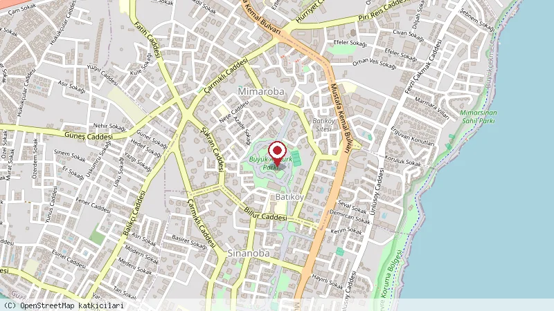 Yelken Cafe & Restoran konumunu gösteren harita